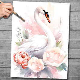 Chique Swan 3 - Papel Decoupage