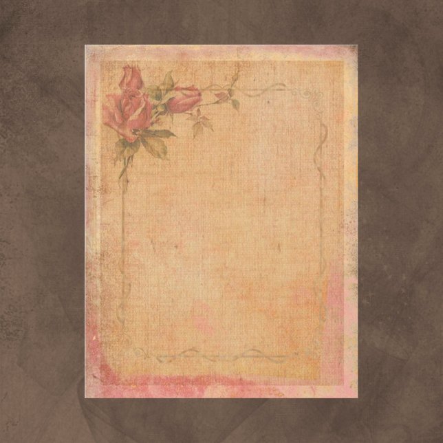 Chique Vintage Linen Look Scrapbook Paper (Criador carregado)