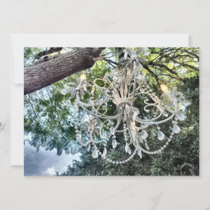 Chique White Crystal Chandelier
