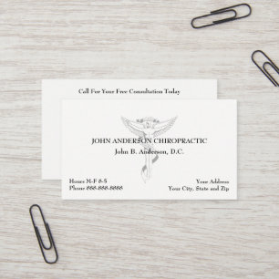 Chiropractor Chiropractic Cartão de visita