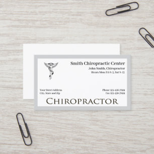 Chiropractor Chiropractic Cartão de visita