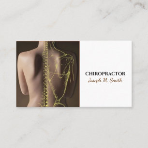 Chiropractor, quiroprática, Cartão de visita de 