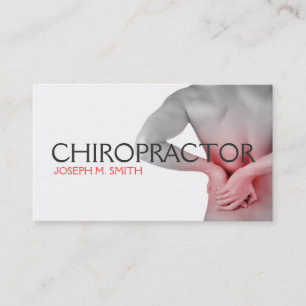 Chiropractor, quiroprático, Cartão de visita de 