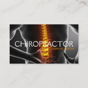 Chiropractor, quiroprático, Cartão de visita de 