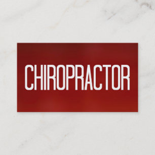 Chiropractor Red Cartão de visita