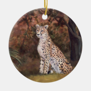 Chita que senta o ornamento orgulhoso