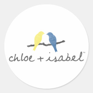 Chloe + Etiqueta redonda do logotipo de Isabel