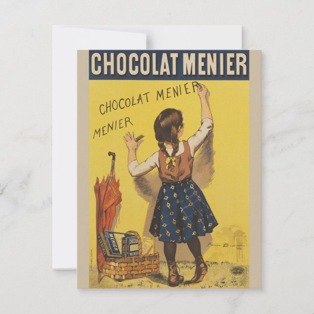 Chocolat Menier Little Girl Escrevendo (Frente)