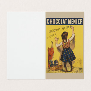 Chocolat Menier Little Girl Escrevendo