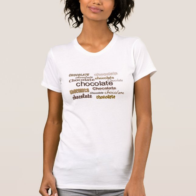 "Chocolate, chocolate, camisa de T do chocolate" (Frente)