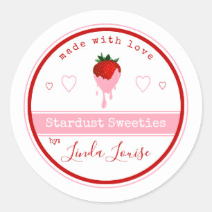 chocolate coberto por etiquetas de morango