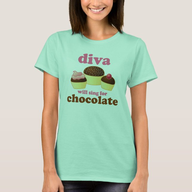 Chocolate Diva Singer T-shirt (Frente)