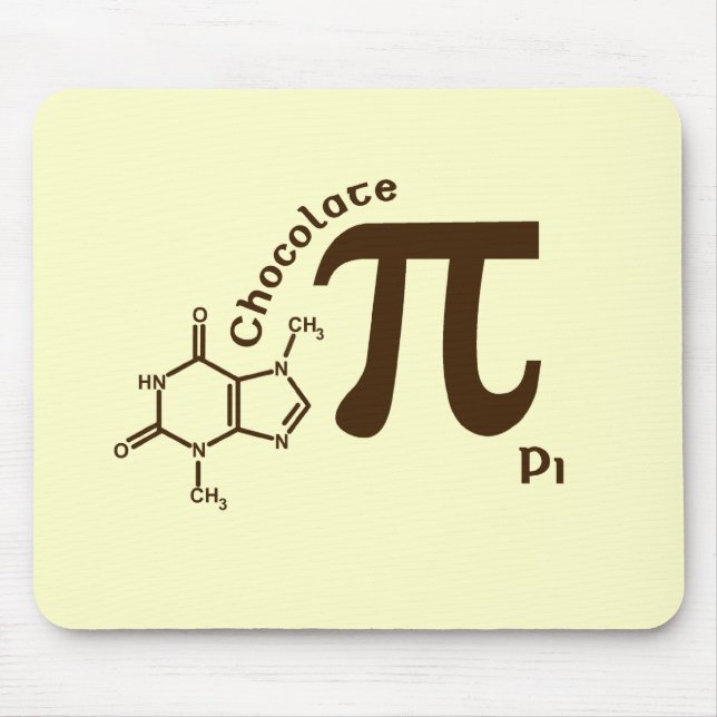 Chocolate engraçado Pi Mousepad do dia do Pi do (Frente)