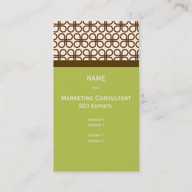 Chocolate escuro retrô Cartão de visita (Frente)