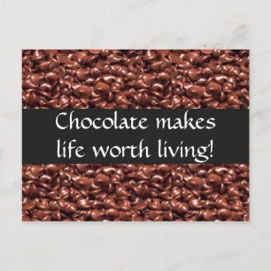 Chocolate faz a vida valer a pena cartões Postes v