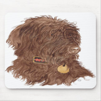 Chocolate Labradoodle Xena Mousepad
