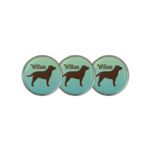 Chocolate Labrador Retriever Silhouter com Nome