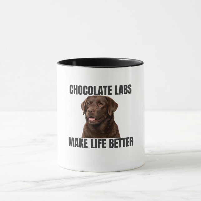 Chocolate Labs Tornam a Vida Melhor – Caneca de Ca (Centro)
