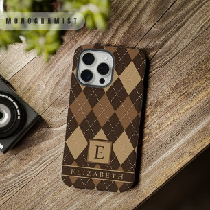Chocolate Marrom Argyle Escuro Claro Personalizáve
