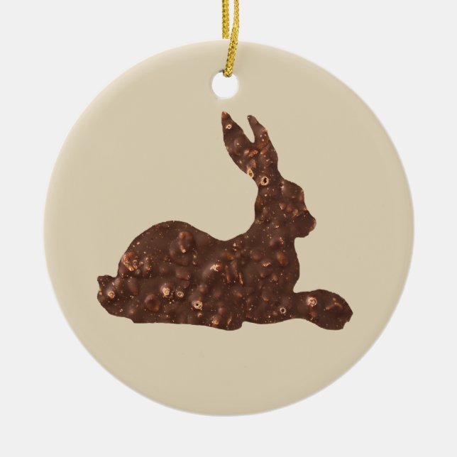 Chocolate, Páscoa Rabbit Ornamento (Frente)