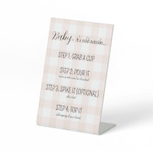 Chocolate quente / Sinal de Bar de sidra para Chá 