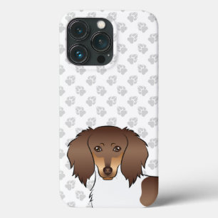 Chocolate & Tan Piebald Longa Dachshund & Paws