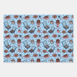 Chocolate theme cute wrapping paper sheets