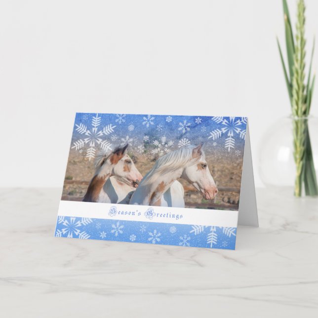 Choctaw Mare and Foal - Cartão de Férias 5x7 (Frente)