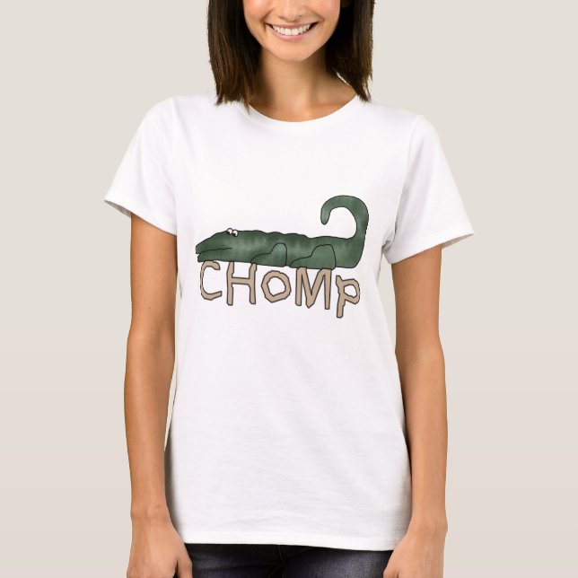 Chomp o camiseta e os presentes do jacaré (Frente)