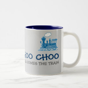 Choo Choo aqui vem o marinho do trem e a caneca da