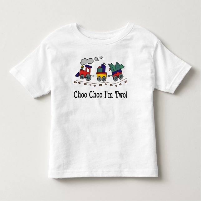 Choo Choo eu sou t-shirt de dois aniversários (Frente)