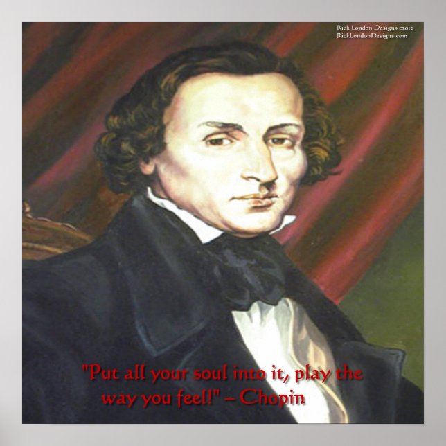 Chopin How To Play Quote Poster (Frente)