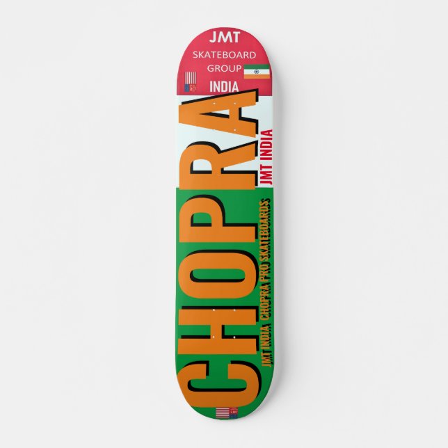 CHOPRA JMT INDIA 7, 3/4", skateboard Deck (Frente)