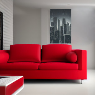 Chovendo na cidade AI Art Poster