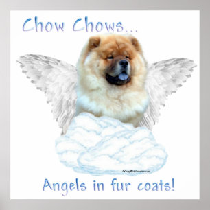Chow Angel na fur Casaco Poster