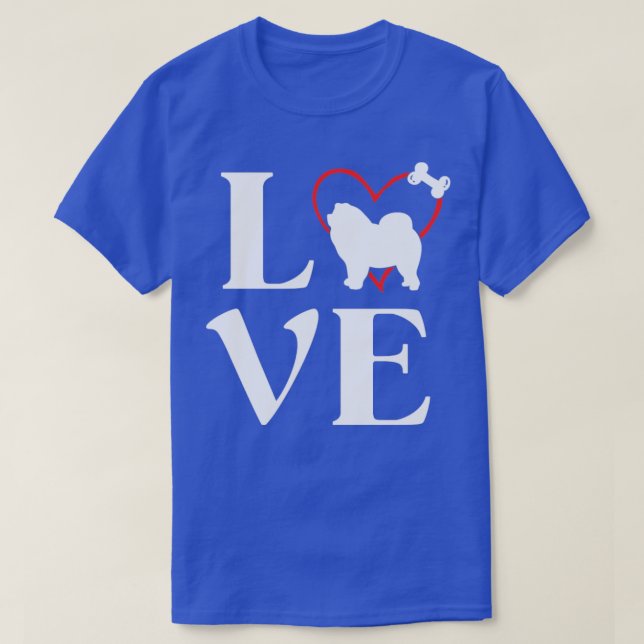 Chow Chow Oferece Camisetas De Cães De Amor Para M (Frente do Design)