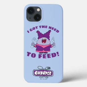 Chowder com garfo e faca