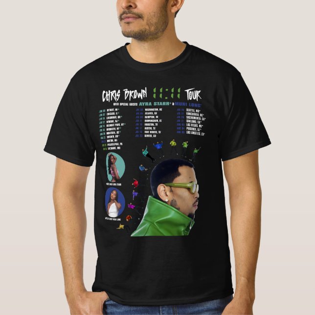 Chris 1111 Tour 2024 T-shirt Brown 2024 (Frente)