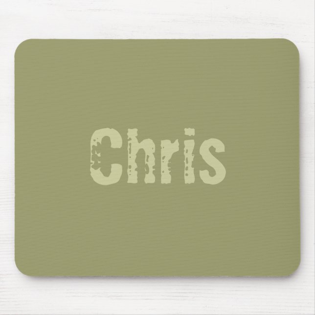 Chris Army Green Mousepad (Frente)
