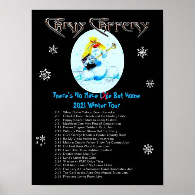 Chris Caffery - Winter Tour 2021 Poster (Frente)