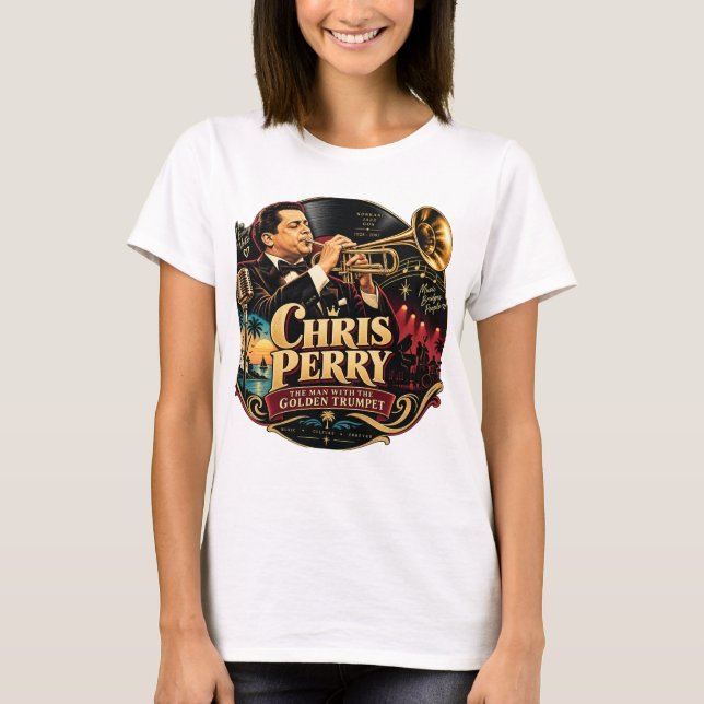 Chris Perry — Camiseta da Trombeta Dourada (Frente)