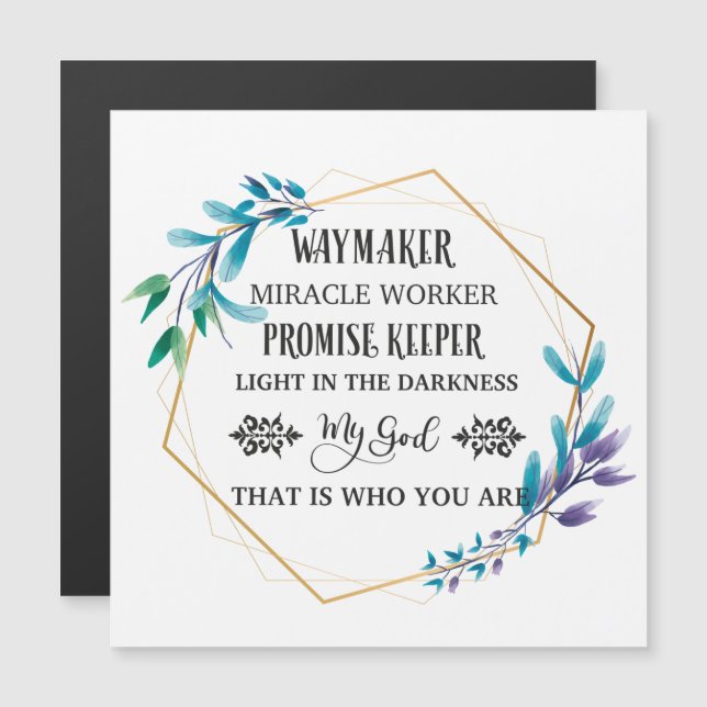 Christian Blue Floral Wreath (Frente/Verso)