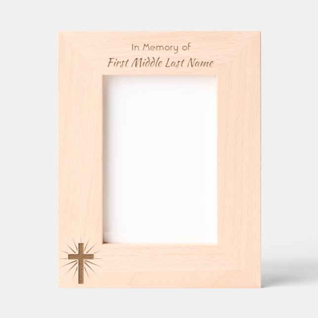 Christian Cross Crucifix Memorial Keepsake  (Front)