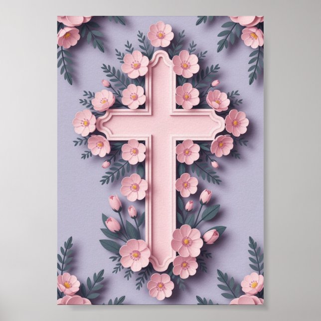 Christian Cross Matte Poster (Frente)