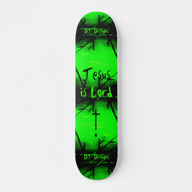 Christian Faith Jesus é Lord Skateboard (Frente)