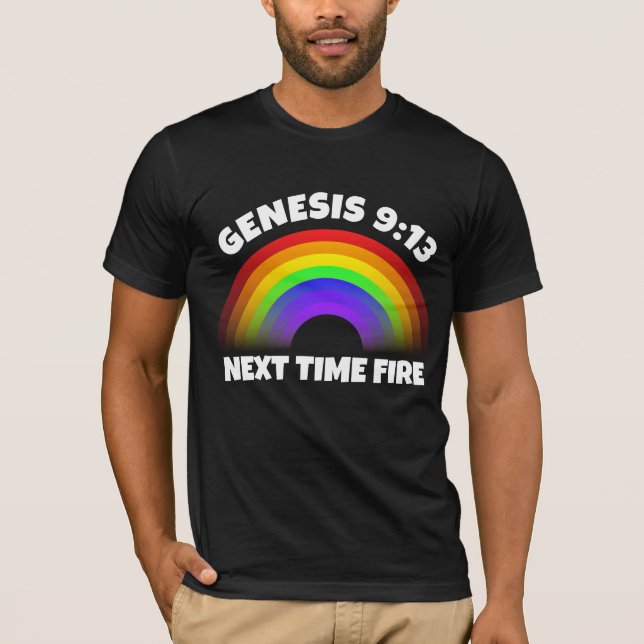 CHRISTIAN RAINBOW GENESIS 9:13 T-shirts (Frente)