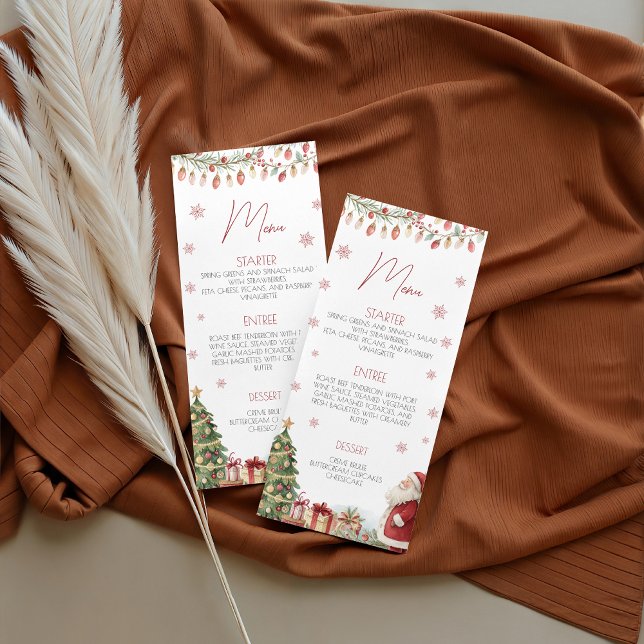 Christmas Baby Shower Menu Card (Criador carregado)