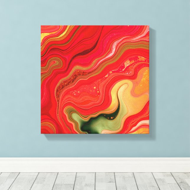 Christmas Bloom Frequencies Abstract Energy Canvas (Insitu(piso de madeira))