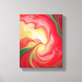 Christmas Bloom Frequencies Premium Wrapped Canvas