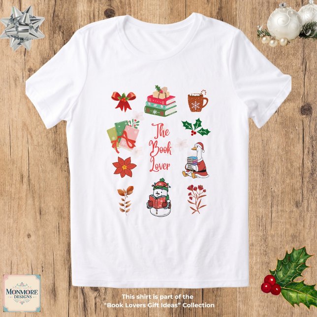 Christmas Book Lover T-Shirt (Criador carregado)
